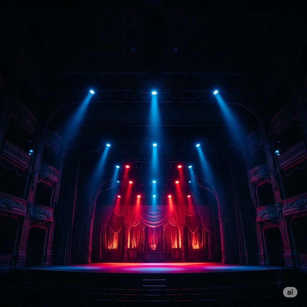 Upscale private event with ambient lighting